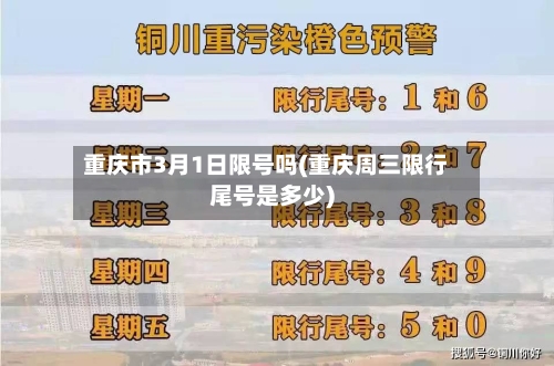 重庆市3月1日限号吗(重庆周三限行尾号是多少)