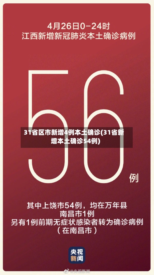 31省区市新增4例本土确诊(31省新增本土确诊54例)