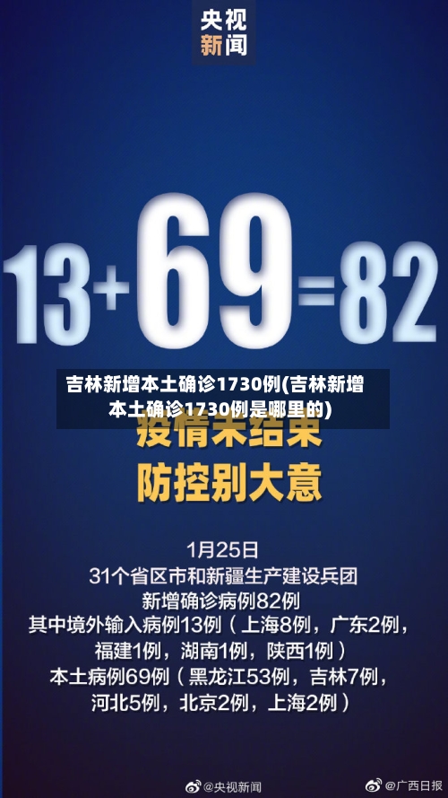 吉林新增本土确诊1730例(吉林新增本土确诊1730例是哪里的)
