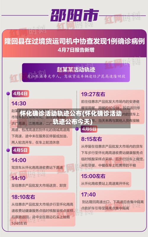 怀化确诊活动轨迹公布(怀化确诊活动轨迹公布今天)