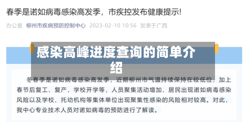 感染高峰进度查询的简单介绍