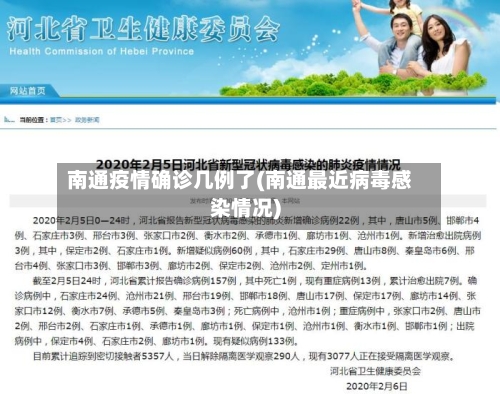 南通疫情确诊几例了(南通最近病毒感染情况)