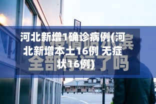 河北新增1确诊病例(河北新增本土16例 无症状16例)