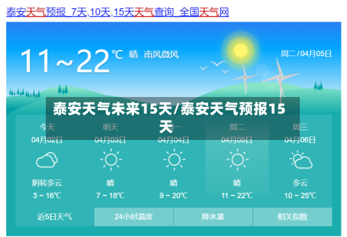 泰安天气未来15天/泰安天气预报15天