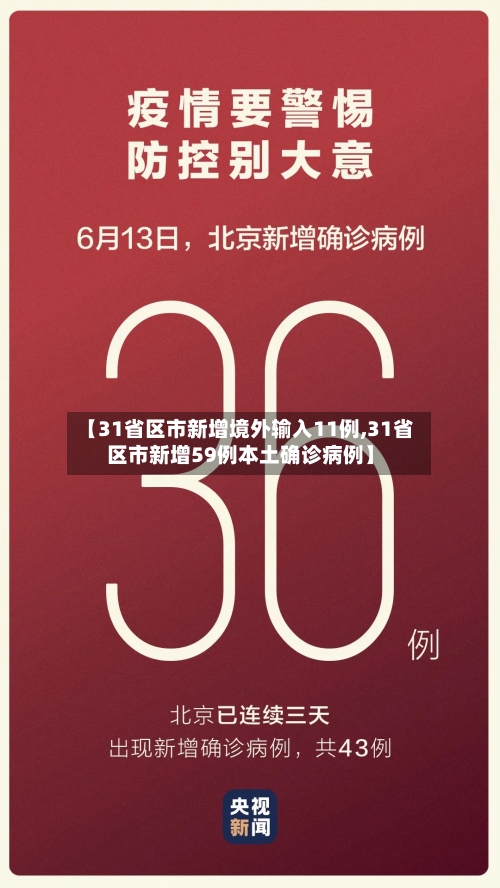 【31省区市新增境外输入11例,31省区市新增59例本土确诊病例】
