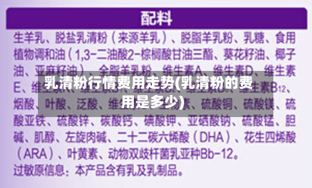 乳清粉行情费用走势(乳清粉的费用是多少)